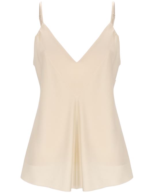 Ivory white satin top Forte forte | 12872IVORY